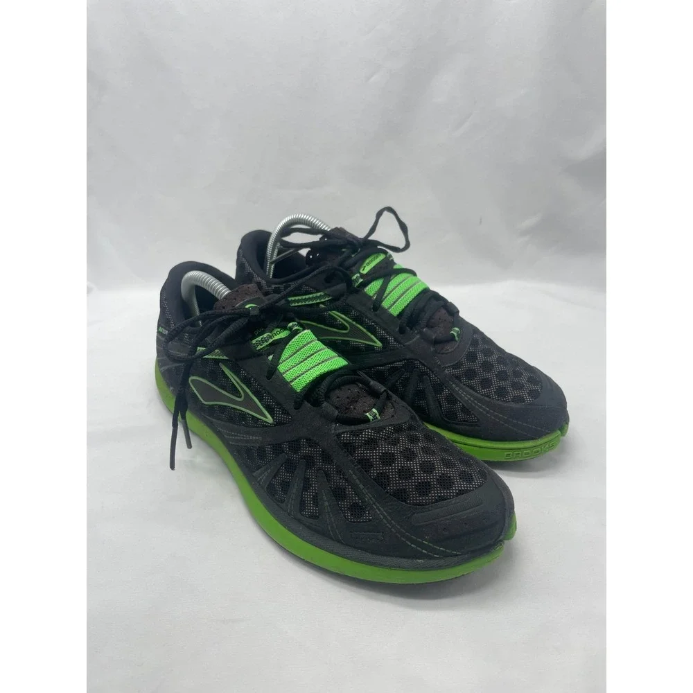 Brooks Pure Grit Running Shoes Mens Black Green Minimalist Lightweight Sz 10‎